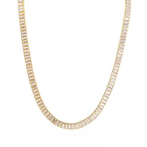 BAGUETTE TENNIS NECKLACE / CSN 008