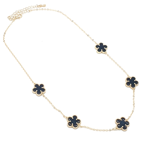 BRASS FLOWER PENDANT & CHAIN SET / NC 101