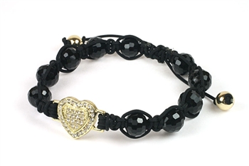 HEART STONE DISCO BALL BRACELET 20 G