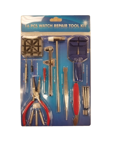 16 PCS. WATCH REPAIR TOOL KIT / WRT 16